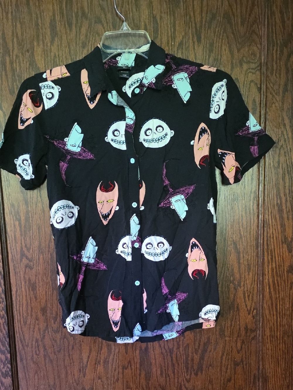 Nightmare Before Christmas Short-Sleeve Button UP